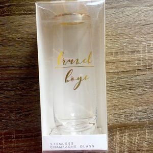 Brunch Over Boys Champagne Mimosa Stemless Glass